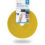 VEL-OW64104, Yellow Hook & Loop Tape, 10mm x 25m