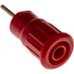 4 mm socket, round plug connection, mounting Ø 12.2 mm, CAT III, red, 23.3130-22