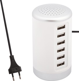 Фото 1/3 Блок питания (сетевой адаптер) USB Desktop Charger XLD-6 6 Port белый