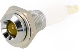 Фото 1/2 2658.8071, Индикат.лампа: LED, вогнутый, Отв: d9мм, на печатную плату, латунь