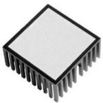 375424B00034G, Heat Sink Passive BGA/FPGA Pin Array Adhesive Aluminum 62.5C/W Black Anodized
