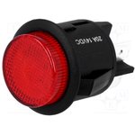 R13541BL01BRL1, Выключатель bistable DPST OFF-ON red illuminated 12VDC