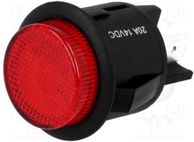 R13541BL01BRL1, Выключатель bistable DPST OFF-ON red illuminated 12VDC