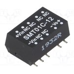 SMT01C-12, Преобразователь: DC/DC, 1Вт, Uвх: 36-75В, Uвых: 12ВDC, SMD, 1,4г