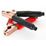 010031, Crocodile Clip, Copper-Plated Steel Contact, 200A, Black, Red