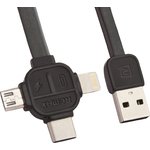 USB кабель REMAX Lesu 3 in 1 Cable RC-050th для Apple 8 pin, Micro USB ...