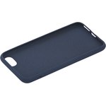Силиконовая крышка LP для Apple iPhone 7 синяя, серебряные вензеля, европакет