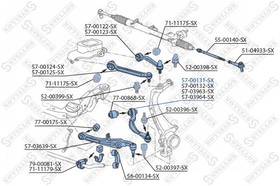 5700131SX, 57-00131-SX_рычаг задний нижний левый!\ Audi A6 all 04