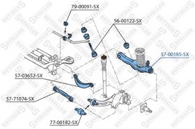 Фото 1/2 57-00185-SX, 57-00185-SX_рычаг задний нижний!\ Ford Focus 98-04