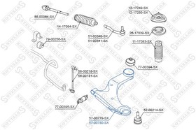 5700780SX, Рычаг передний нижний правый NISSAN QASHQAI J10 07 /RENAULT KOLEOS 08  [54500JY00A]