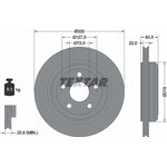 Диск тормозной задний JEEP Grand Cherokee IV 2010-  /Vent D=350mm TEXTAR 92273403