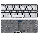 Клавиатура для ноутбука HP 14-AB 14-AL серебристая с подсветкой