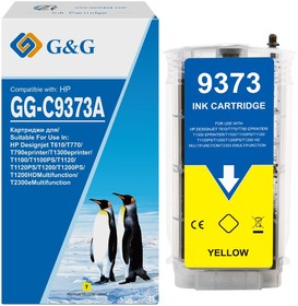 Фото 1/2 Картридж струйный G&G GG-C9373A № 72 желтый (130мл) для HP Designjet T610/T770/T790eprinter/ T1300eprinter/T1100