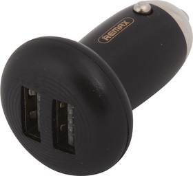 Фото 1/3 Автомобильная зарядка с 2 USB выходами REMAX Mushroom Head Car Charger 2,1А черная