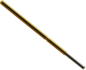 Standard test pin with probe, Quadruple-crown, Ø 0.69 mm, travel 2.54 mm, pitch 1.27 mm, L 16.5 mm, F11121S053N085