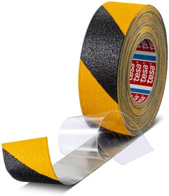 Фото 1/2 60955-00000-02, Black, Yellow Aluminium Foil 18m Adhesive Anti-slip Tape, 0.75mm Thickness