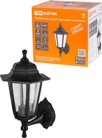 Фото 1/10 SQ0330-0701, Светильник садово-парковый НБУ 06-60-001 шестигранник, настенный, пластик, черный TDM Electric