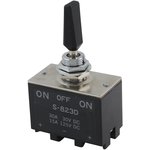 S823D, Toggle Switches DPDT ON-OFF-ON SCREW LUG
