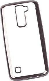Фото 1/5 Силиконовый чехол LP для LG K7 прозрачный с черной хром рамкой TPU