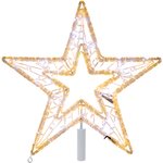 514-273, Светодиодная фигура Звезда 80 см, 80 светодиодов, с трубой и подвесом, цвет свечения теплый белый/бе
