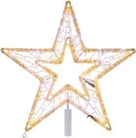 Фото 1/5 514-273, Светодиодная фигура Звезда 80 см, 80 светодиодов, с трубой и подвесом, цвет свечения теплый белый/бе