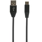 USB кабель "LP" Type-C кожаная оплетка 1м черный