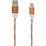 USB кабель "LP" для Apple Lightning 8 pin оплетка и металлические разъемы 1м ...