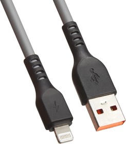 Фото 1/2 USB кабель "LP" для Apple Lightning 8-pin "Extra" TPE серый
