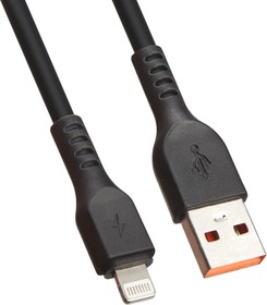 Фото 1/2 USB кабель "LP" для Apple Lightning 8-pin "Extra" TPE черный