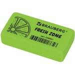 Ластик BRAUBERG "Fresh Zone", 40х20х10 мм, цвет ассорти, прямоугольный, 228061