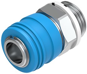 Фото 1/5 KD4-1/2-A, Brass Male Pneumatic Quick Connect Coupling, G 1/2 Male 10mm Threaded