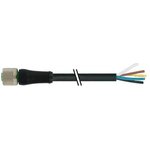 7000-P4221-P040300, Straight Female 5 way M12 to Unterminated Power Cable, 3m