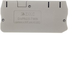 Фото 1/2 Изолятор торцевой для клеммы VPR-2.5-TWIN DKC D-VPR-2.5-TWIN