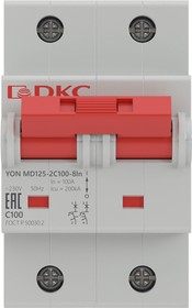 Фото 1/4 DKC YON pro Автоматический выключатель модульный MD125 1P+N 125А C 15kA