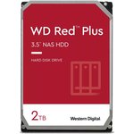 Жесткий диск WD Red Plus WD20EFPX, 2ТБ, HDD, SATA III, 3.5"