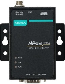 Фото 1/2 NPORT 5150A, Serial Device Server, 100 Mbps, Serial Ports - 1, RS232 / RS422 / RS485