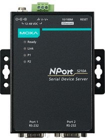 Фото 1/2 NPORT 5210A, Serial Device Server, 100 Mbps, Serial Ports - 2, RS232