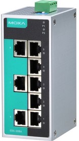Фото 1/2 EDS-208A, Ethernet Switch, RJ45 Ports 8, 100Mbps, Unmanaged