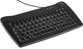 Фото 1/5 Wired PS/2 Trackball Mini Keyboard, QWERTY (UK), Black