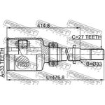 0211-J1020GRH, Шрус внутренний правый 33x33x27