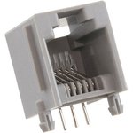 MTJ-662X2, Socket; RJ12; PIN: 6; Layout: 6p6c; on PCBs,PCB snap; THT