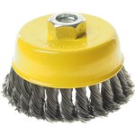 ER-11100, Кордщетка для УШМ "чашка" 100мм крученая сталь ЭВРИКА