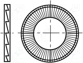 B6/10.8/BN65212, Шайба, зубчатая (внутренние зубцы),зубчатая (внешние зубцы)
