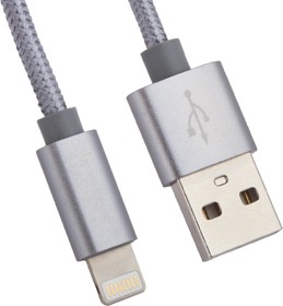 Фото 1/2 USB кабель HOCO X2 Knitted Charging Cable для Apple L=1M серый