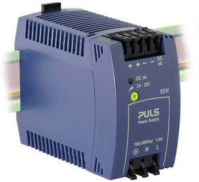 Фото 1/4 Power supply, 24 to 28 VDC, 2.1 A, 50 W, ML50.100