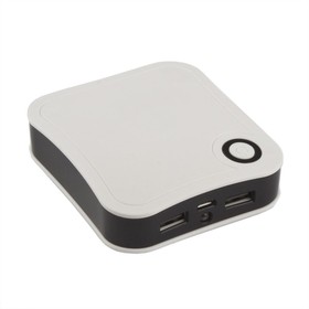 Фото 1/3 Универсальный внешний аккумулятор LP Li-ion 7800mAh 2 USB выхода 1А + 2,1А, белый с черным, коробка