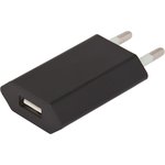 Блок питания (сетевой адаптер) "LP" с USB выходом 1А черный (коробка)