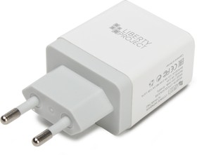 Фото 1/4 Блок питания (сетевой адаптер) "LP" с двумя USB выходами QC 3.0 5В-2,4А9В-2А12В-1,67А "Brick Series" белый