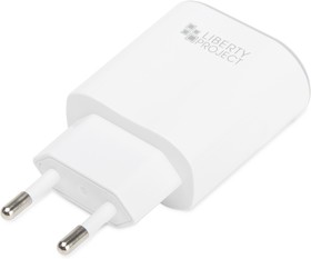 Фото 1/5 Блок питания (сетевой адаптер) "LP" с двумя выходами USB 2,4A + кабель Apple Lightning 8-pin "Classic Plus" белый