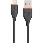 USB кабель BOROFONE BX17 Enjoy MicroUSB, 1м, PVC (черный)